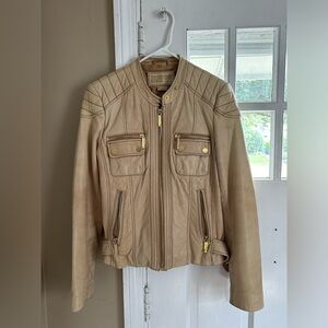 MICHAEL KORS Women’s Leather Motorcycle Jacket Size M
